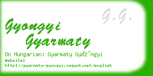 gyongyi gyarmaty business card